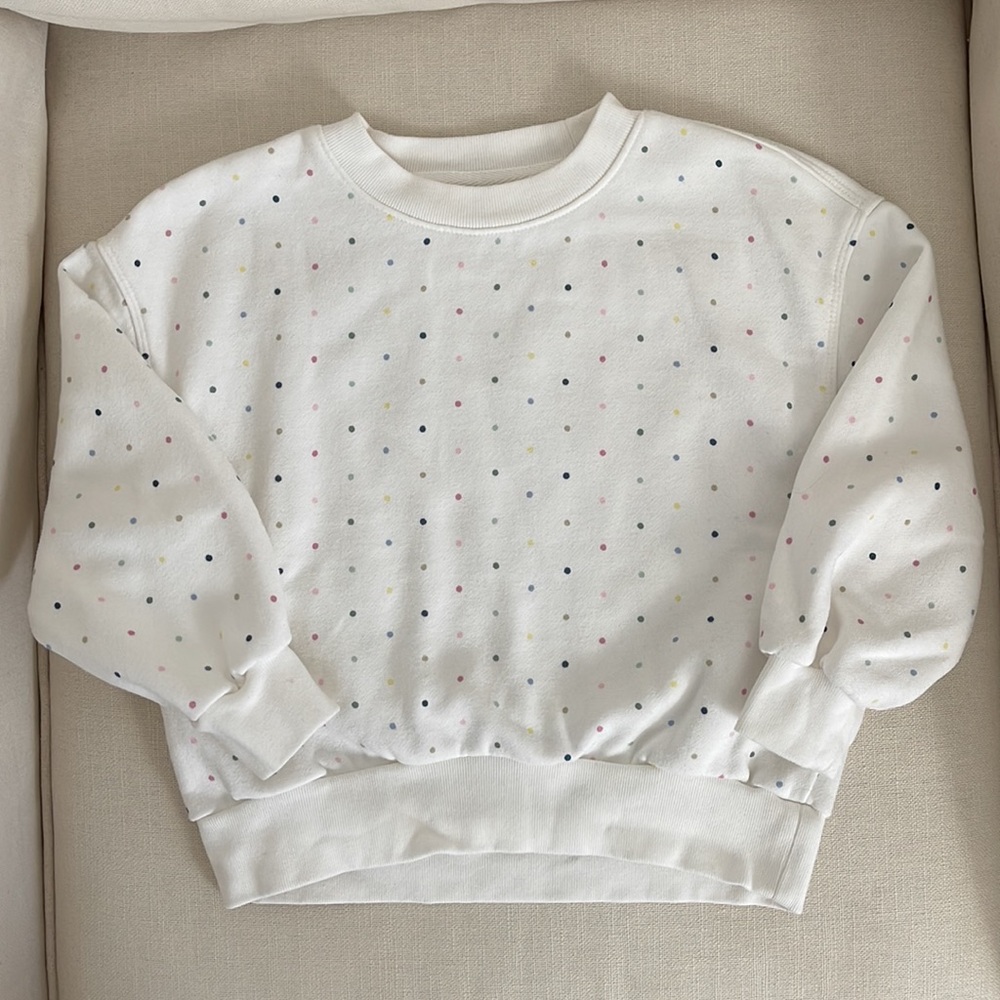 GAP girls pullover polka dot sweatshirt